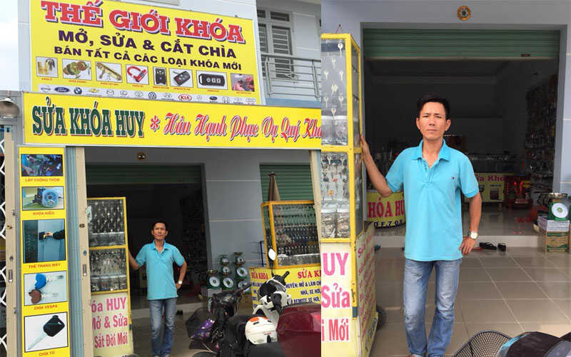 Cửa hàng đánh khóa tại thị trấn Lai Vung tỉnh Đồng Tháp