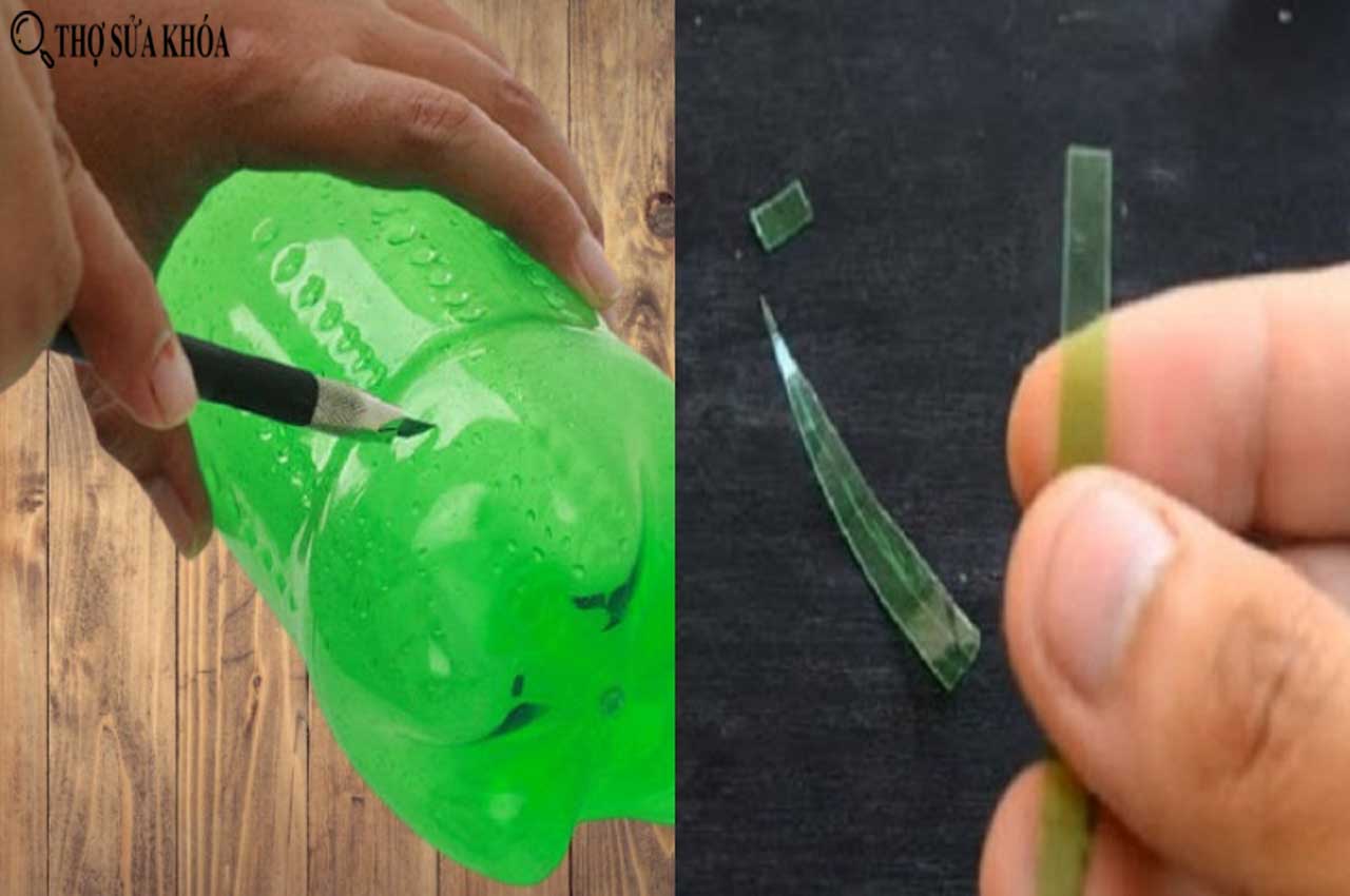 Cách lấy chìa khóa bị gãy trong ổ khóa bằng miếng nhựa