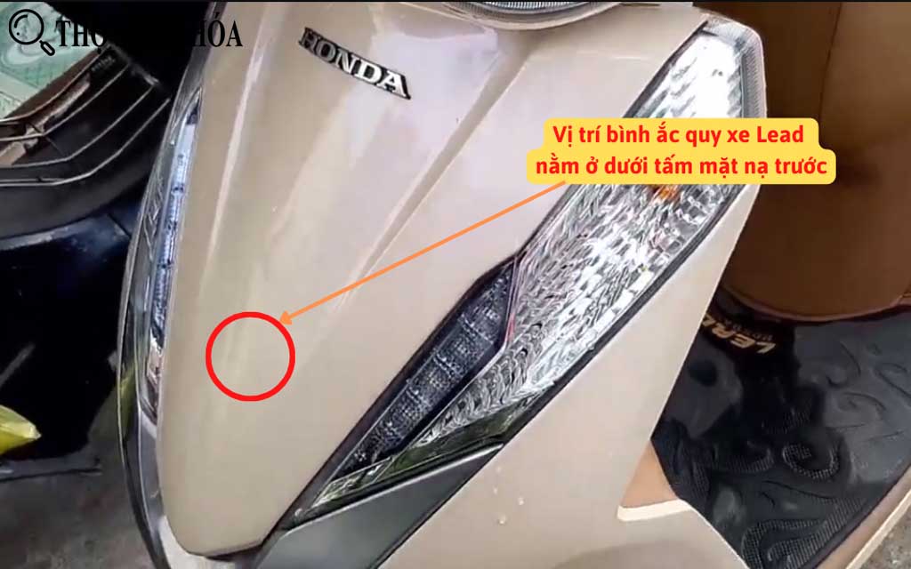 Vị trí của ác quy xe Lead